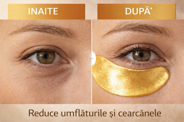 Mască de Ochii Aurie Strălucitoare
